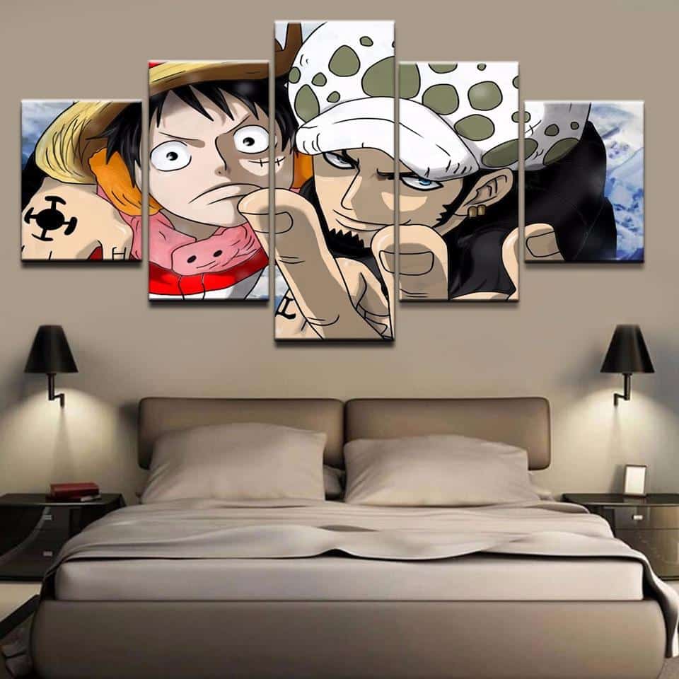 Tableau One Piece Trafalgar et Luffy