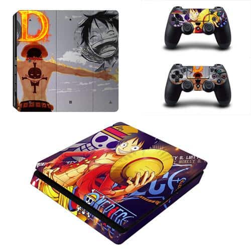 Stickers PS4 One Piece Portgas et Luffy