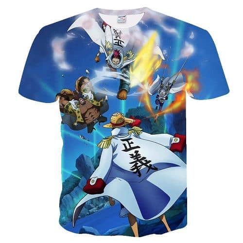 T-Shirt One Piece Relève de la Marine vs Luffy