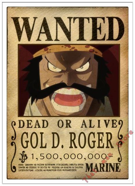 Poster One Piece Gol D. Roger Wanted